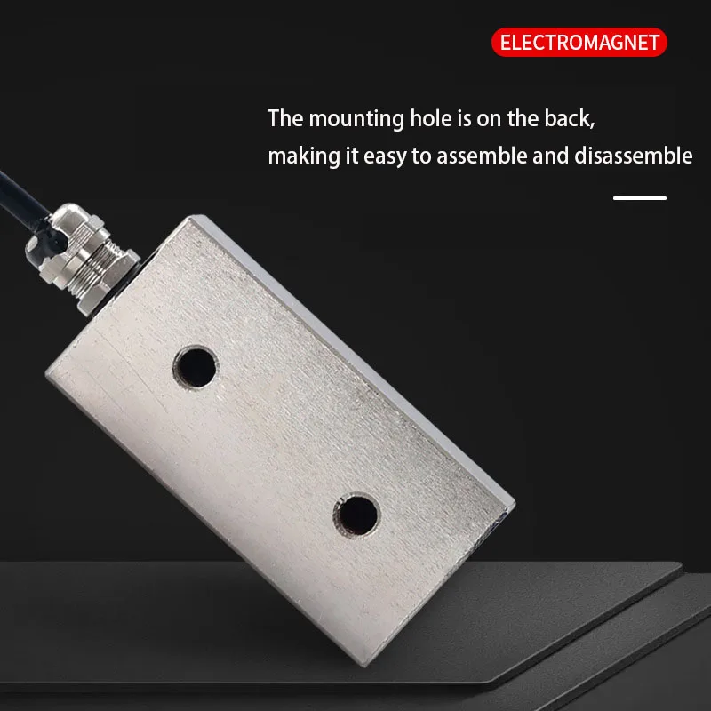 Rectangular Electromagnet Long Bar Suction DC 12/24V Strong Magneto Electric Suction Cup Purple Copper Coil Square Electromagnet