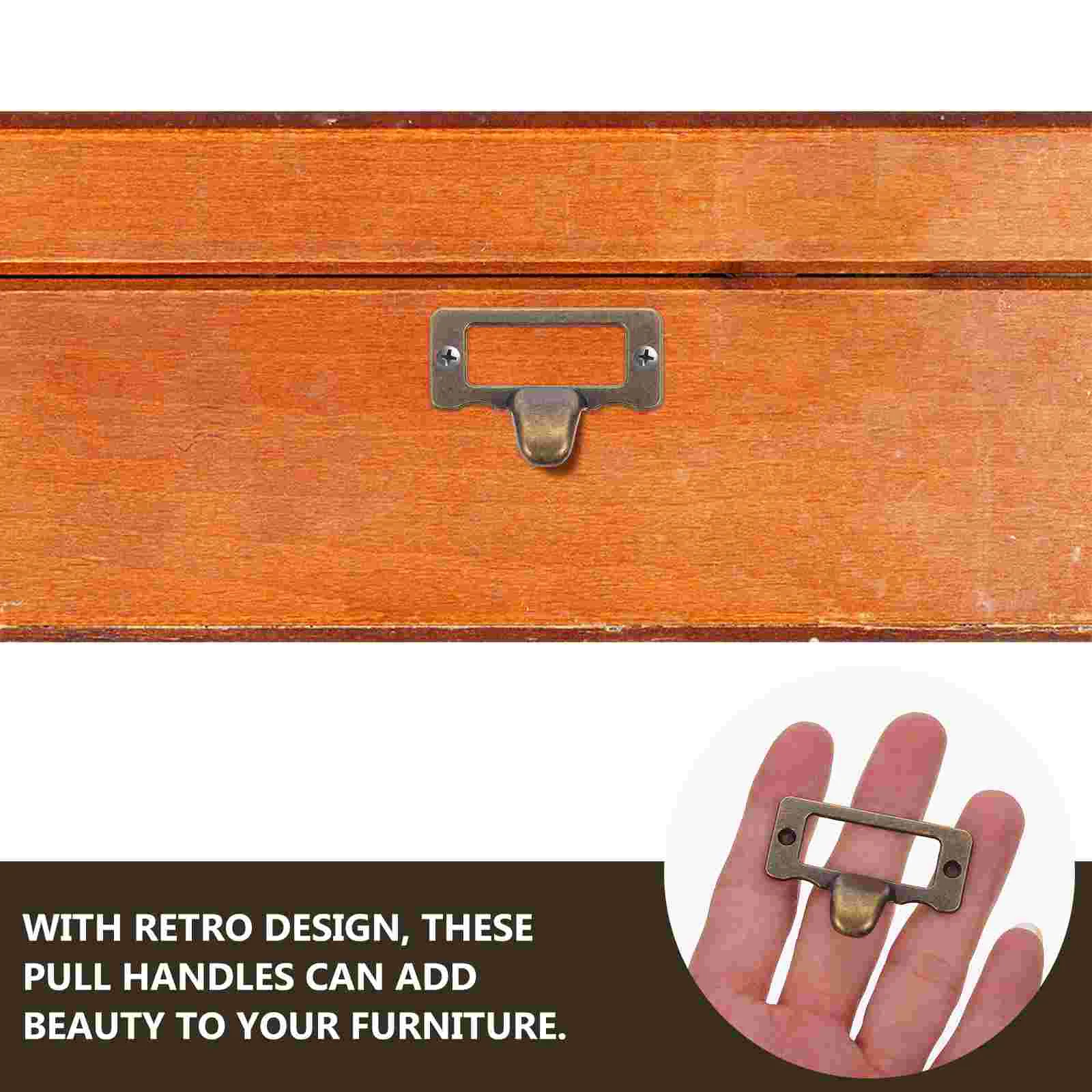 10-delig handvat retro gevoel kastframe meubellabel box dressoir pull zinklegering voor kaartenhouder