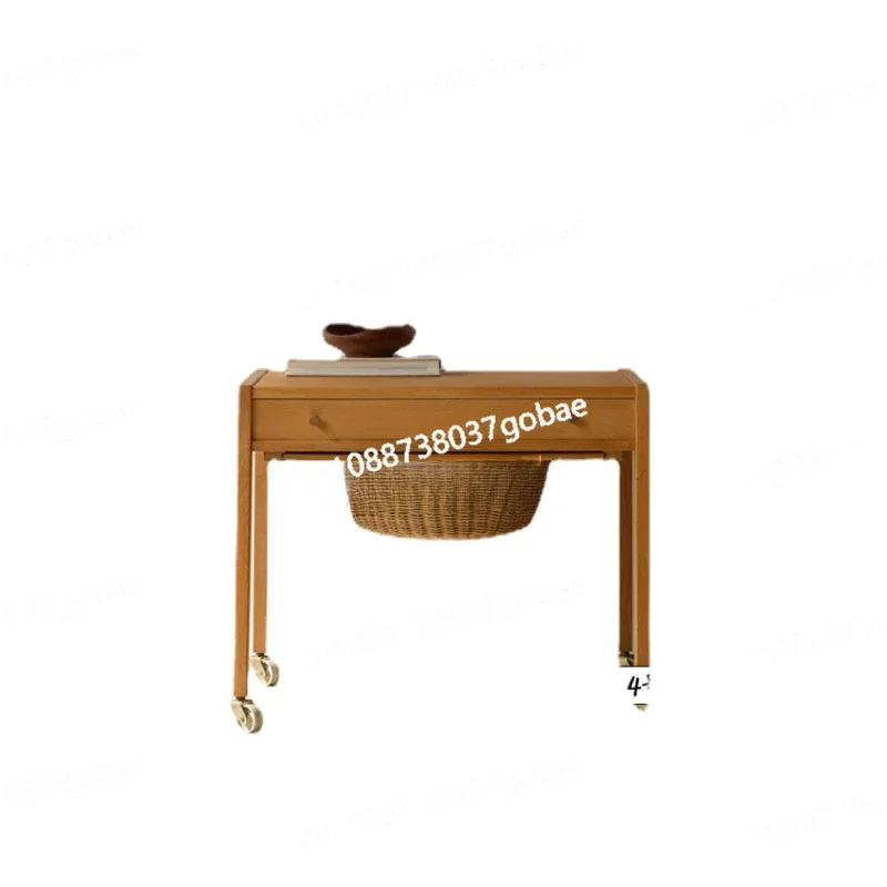 CX Retro Modern Design Trolley Side Table Combination Log