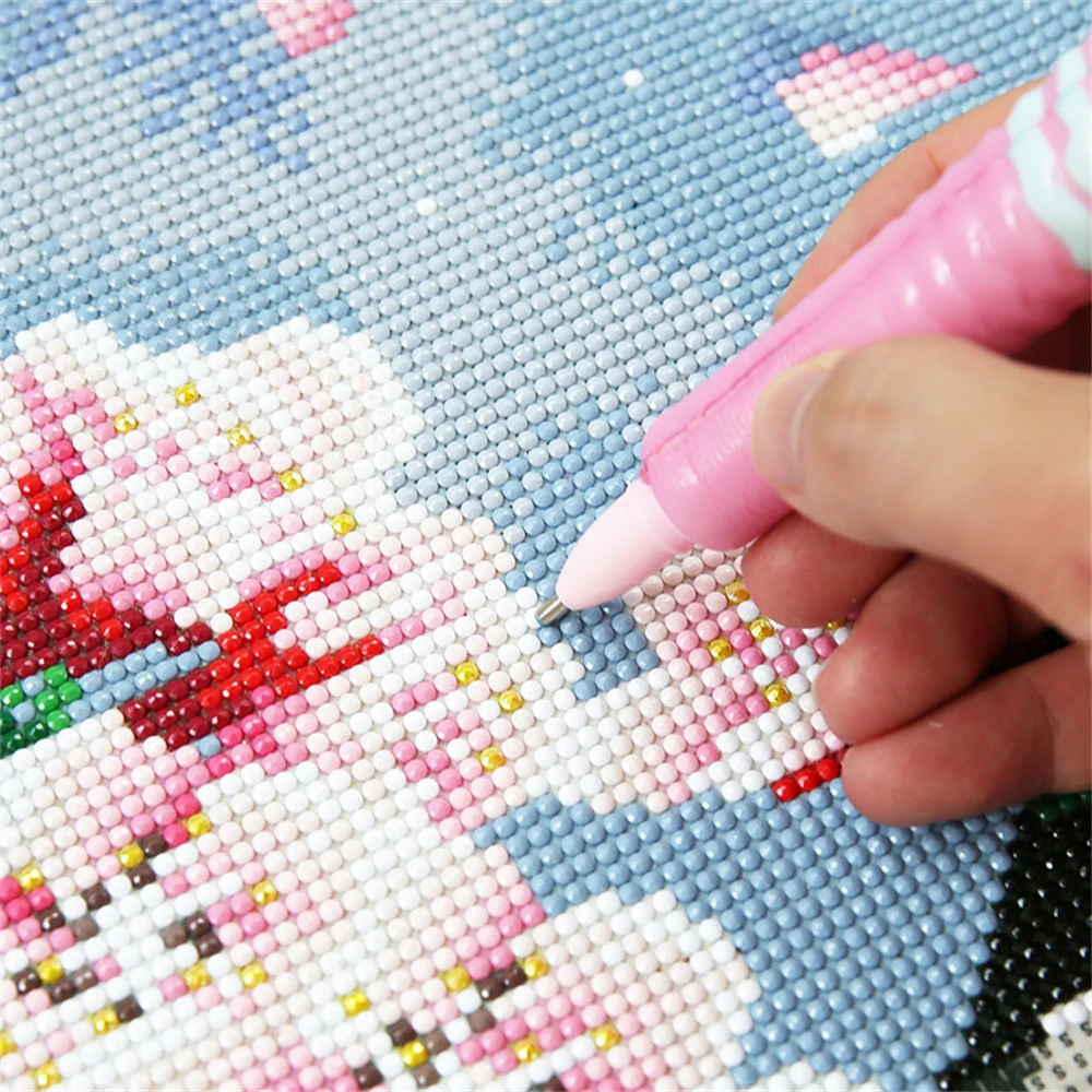 5D Diamond Painting Pen Cartoon Diamond Painting Pen Stress Relief Toys Point Drill Pen for DIY Diamond Painting Cross Stitch