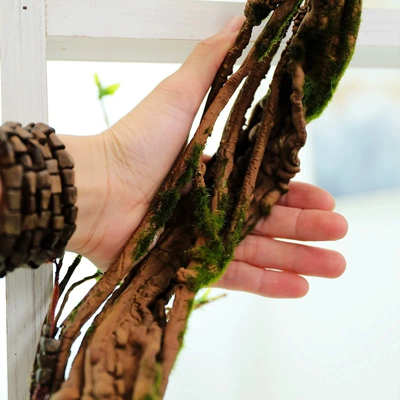 Lebensechte verwelkte Ranke aus künstlichem Schaumstoff, getrocknete Ranke für Wohnzimmerdekoration, 180 cm, gefälschte hängende Ranke, ländliche Gartenparty-Dekoration im Freien – Detail 6