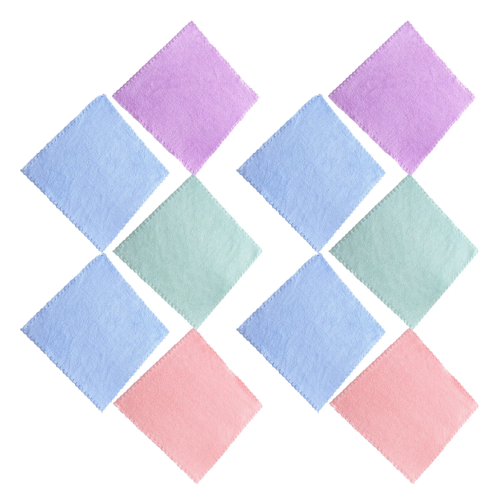 10 قطعة مناشف مزيل المكياج من الألياف الدقيقة ملابس الوجه قابلة لإعادة الاستخدام تقشير لطيف للبشرة الحساسة للنساء والفتيات من الألياف الدقيقة