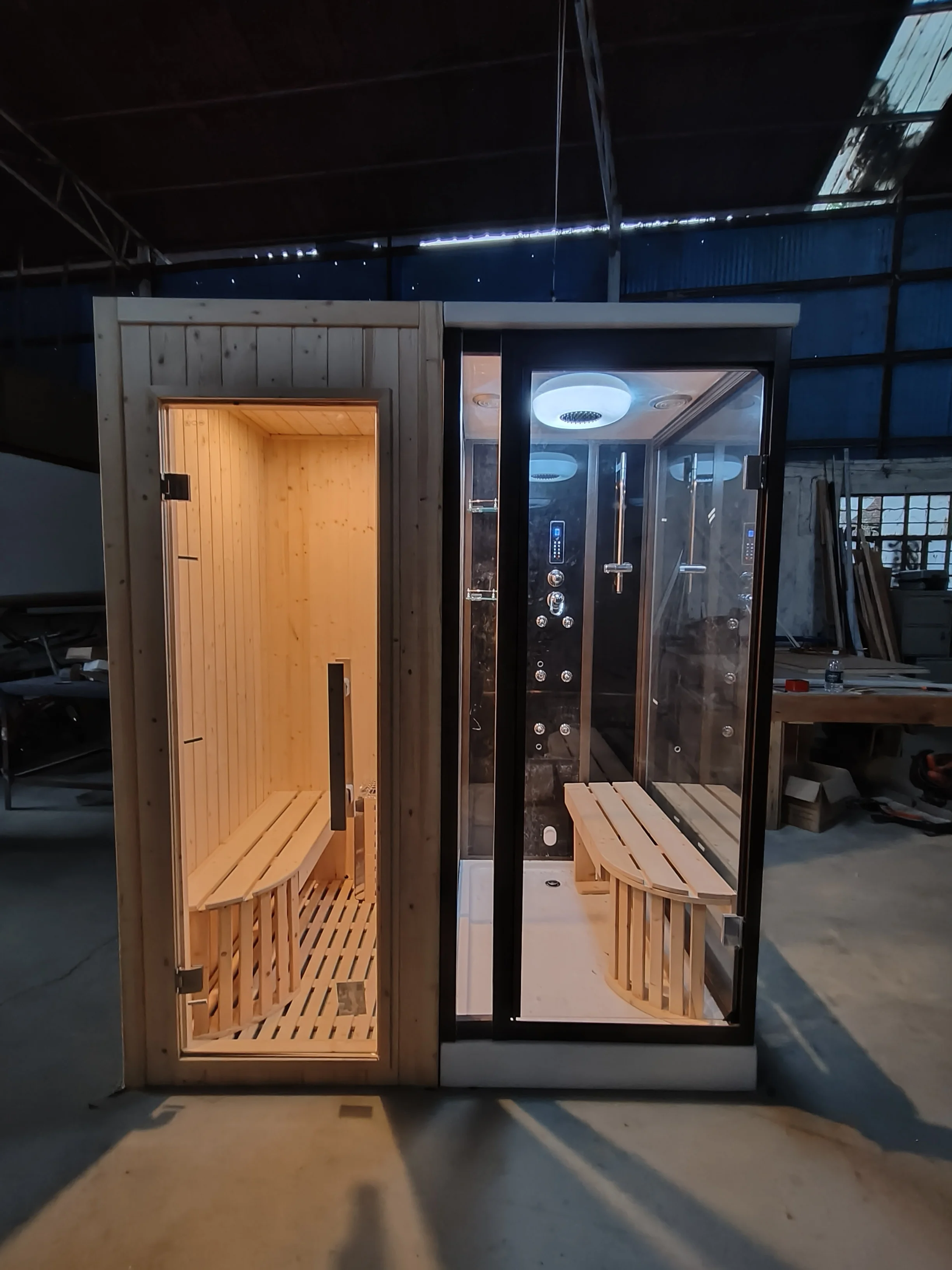 シャワールーム サウナキャビン スチーム＆サウナコンボ、屋内バスルーム スチーム＆サウナ複合室