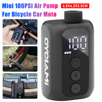 100PSI Mini Portable Air Pump USB Rechargeable Bicycle Tire Inflator With LED Display High Pressure Air Pump For Bike Moto Car
