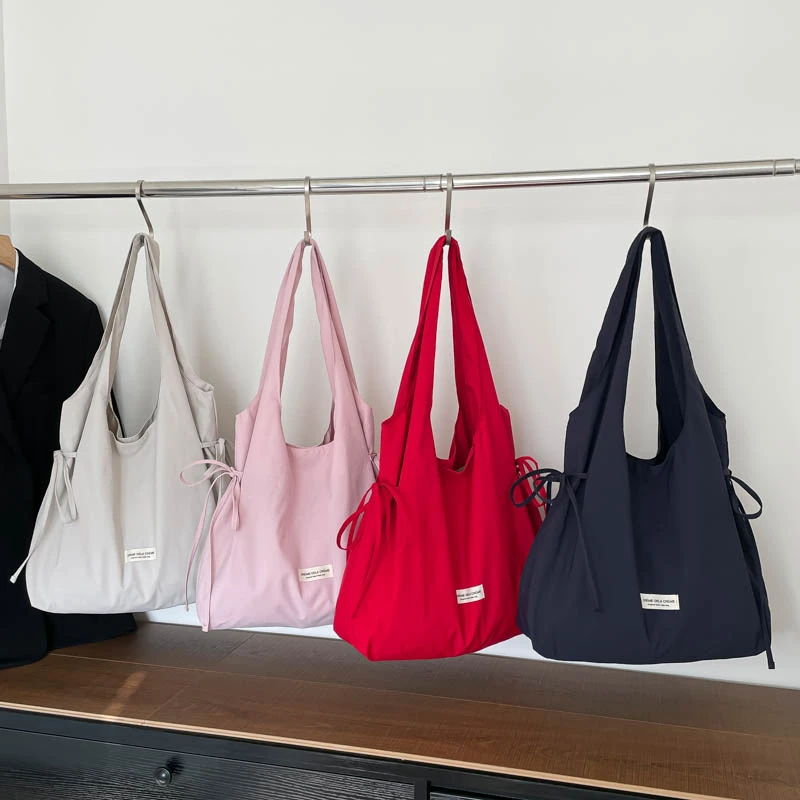 

Summer Nylon Solid Color Large Capacity Shoulder Bags Hot Sale Commuting Versatile Bags Simple Casual Sweet Women's Handbags