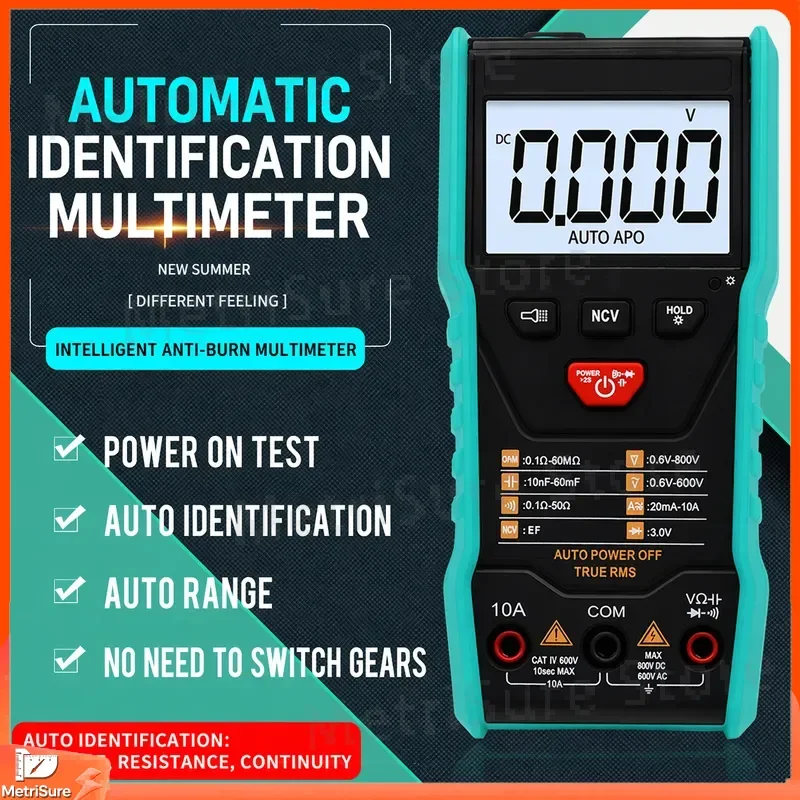 Digital Capacitance Meter HY108D Auto Range Multimeter for Electricians High Precision Capacitor Tester with LCD Display