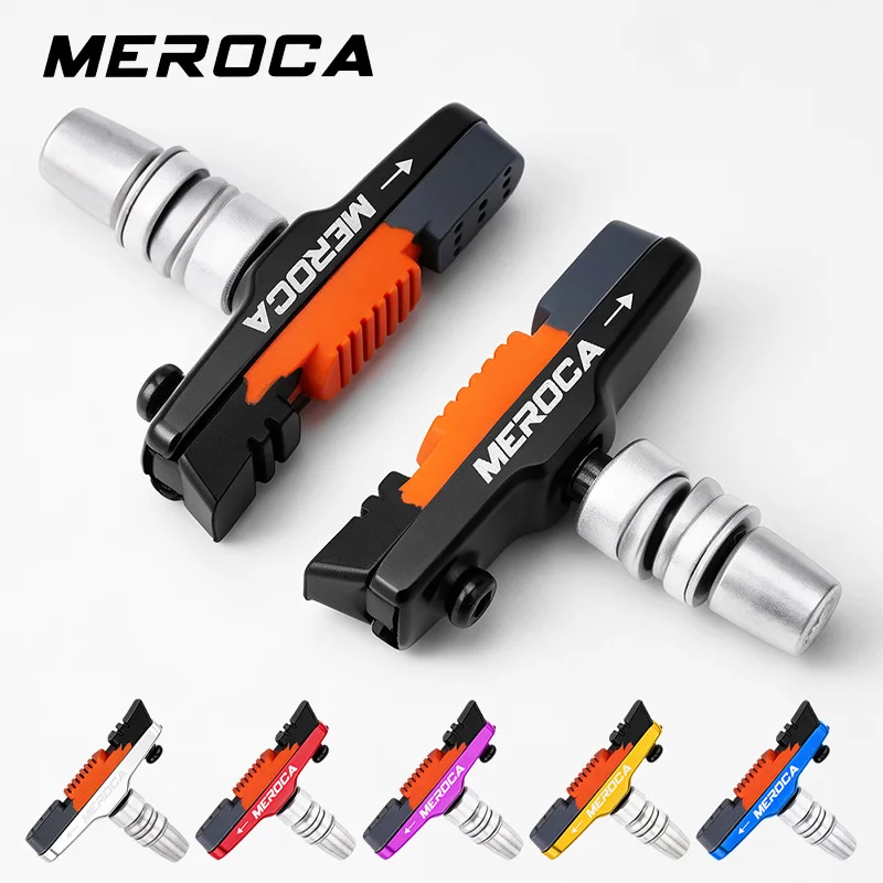 MEROCA v-brake shoe Folding bike v brake pads For Dahon P8 451 Fnhon 14inch 16inch 20inch Rubber Aluminum Bicycle V Brake shoe