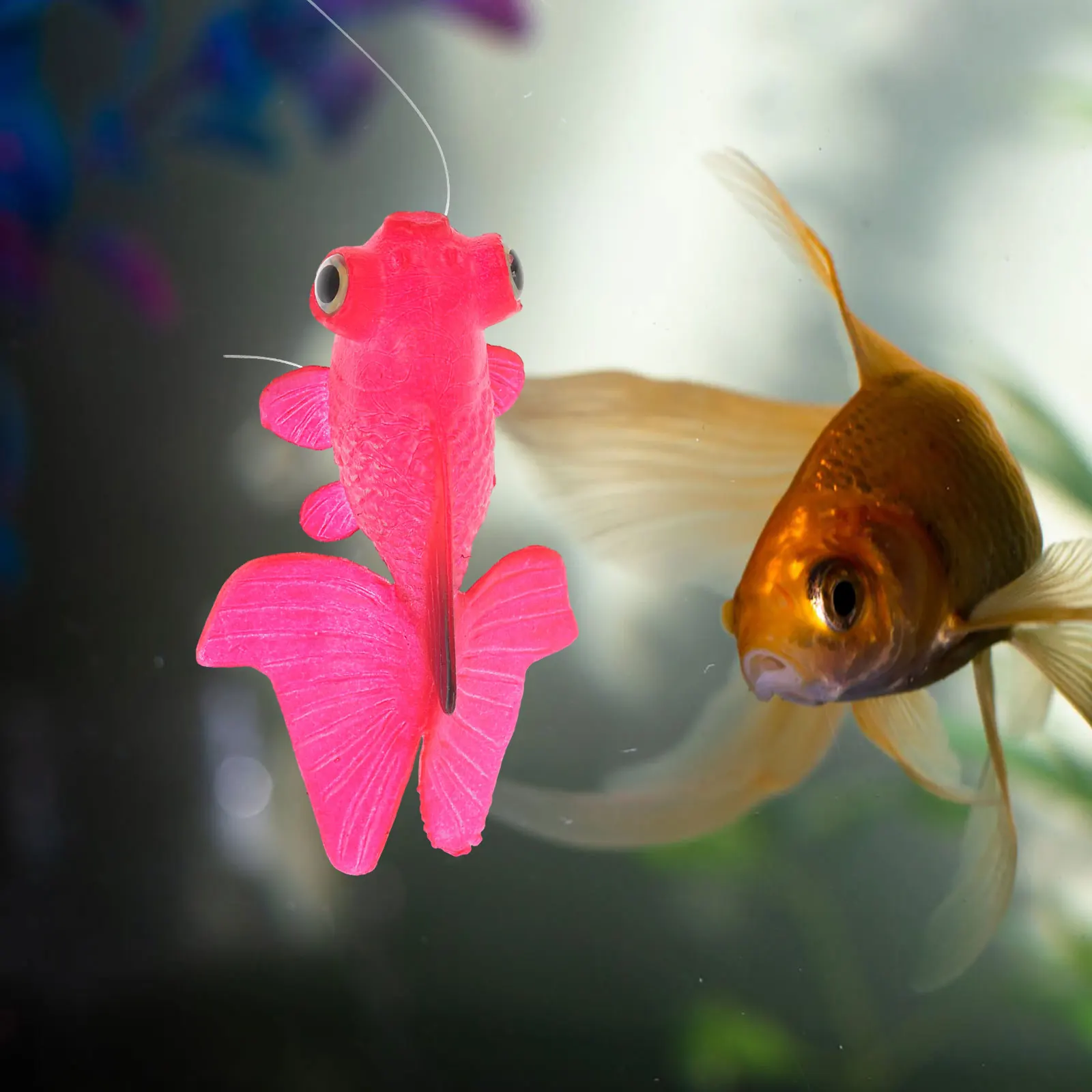 

Artificial Goldfish Fake for Aquarium Small Tank Decorations Silica Gel Ornament