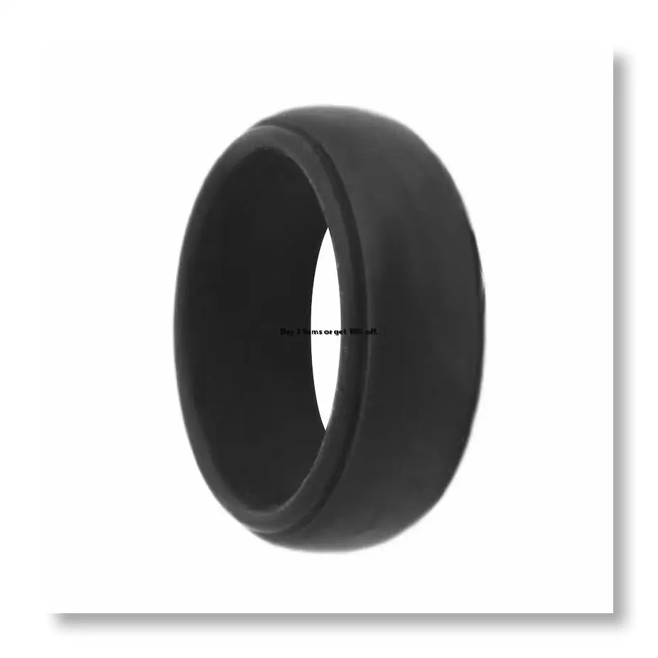 ●8Mm Popular Black Men Silicone Cool Rings Women Rubber Wedding Ring Environmental Sports Ring #7