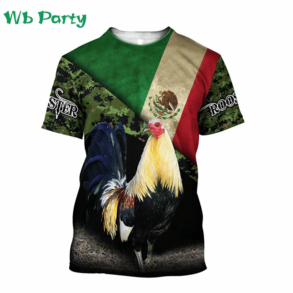 Roosters Print Clothes Men Graphic T shirts Men 3D Print T-shirt Short Sleeve Tee Roosters Shirts Graphic Tee Oversized T-shirt