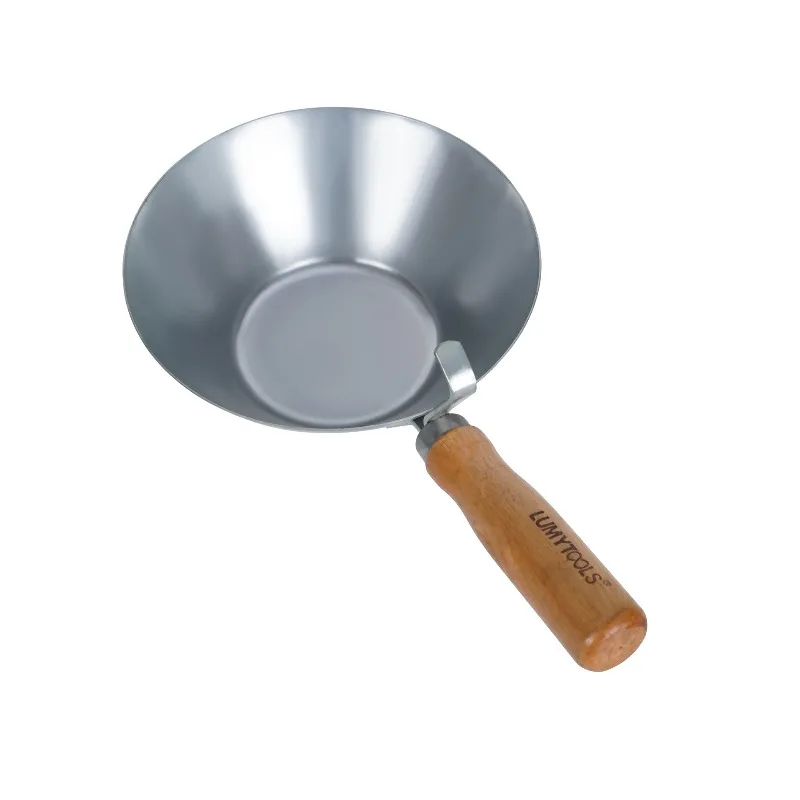 Hand Hammered Wok,traditional Iron Wok No Coating Wooden Handle Non-stick Pan Kitchen Cookware