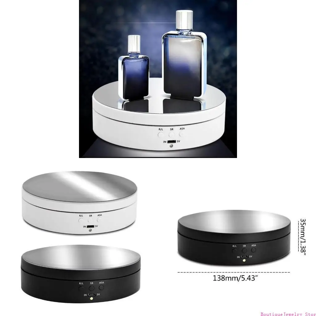 E1PE Motorized Rotating Display Stand 360 Degree Electric Rotating Display Stand for Display Jewelry Photography Model Watch