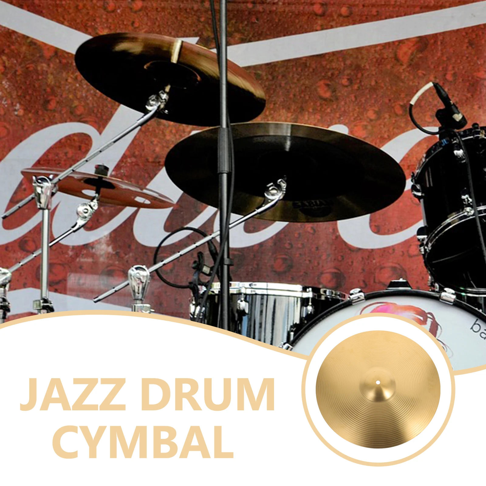 

Cymbal Set Replacement Drum Practice Cymbals Kit Steel for Drums Ride