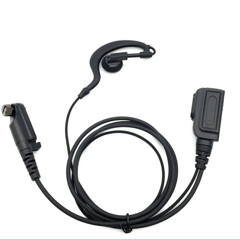 Hytera Earpiece PTT Mic for HYT PD600 PD602 PD605 PD662 PD665 PD680 PD682 PD685 X1p X1e Radio Microphone G-shape Earhook Headset