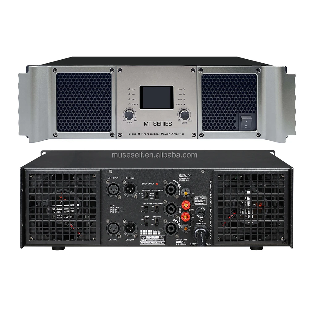 

EIF//MT21300 Stereo Audio Power Amplifier Suitable for Stage Performance Sound System High Power HiFi Dual Channel 2*1300W