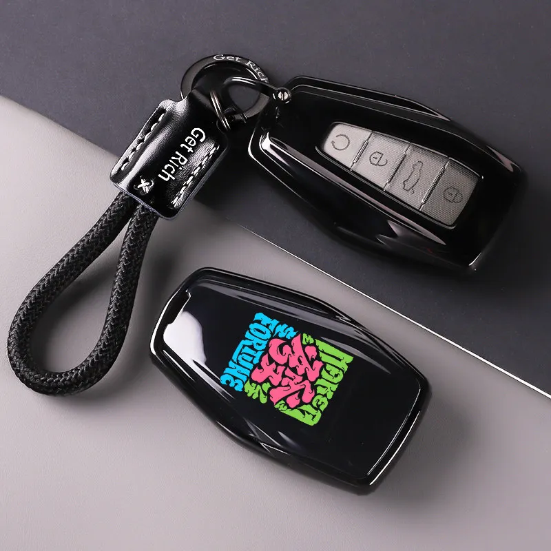 Fashion Facai Pattern For Geely Emgrand X7 EX7 Coolray 2019 2020 Remote Car Key Case Cover Fob Keychain Accessories