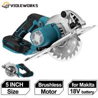 5 Inch 125mm Brushless Cordless Electric Circular Saw 0° to 45° Adjustable PVC Wood Cuttiing Machine For Makita 18V Battery