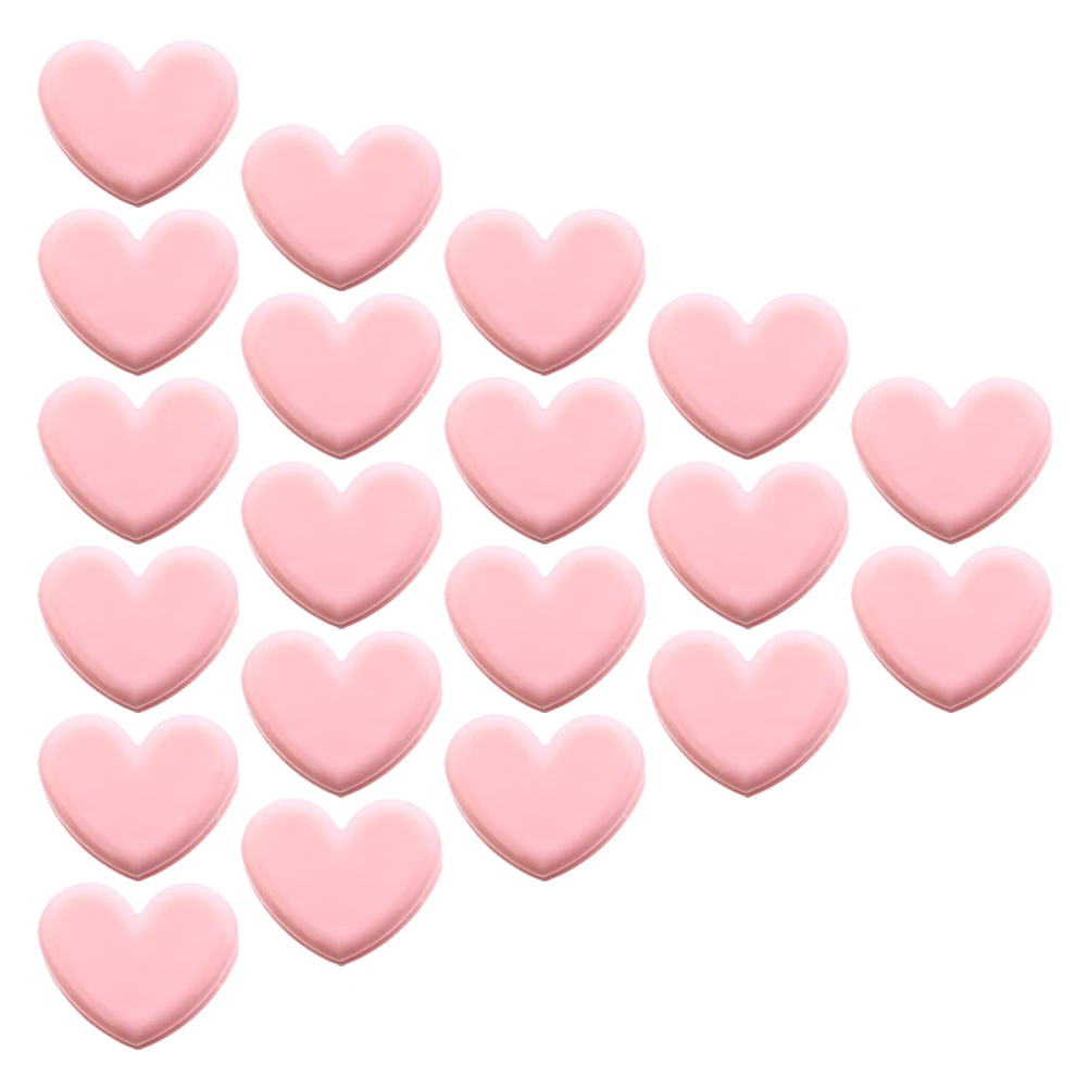 

20pcs Heart Shape Clips Pink Decorative Cute Office Food Bag Picture Snack Sealable Storage Document Organizer Plastic