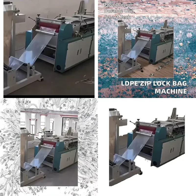 New LDPE Polythene Plastic Zip Lock Bag Making Machine Sealing Machine for Manufacturing Plants with Core Bearing Components
