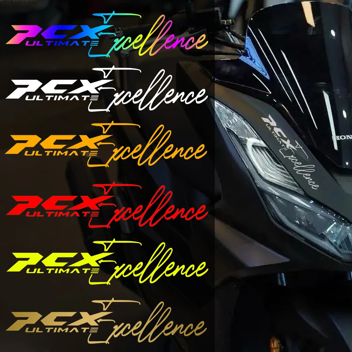 

For Honda PCX125 PCX 150 160 Reflective Motorcycle Stickers Motor Bike Scooter Head Body Windshield Decal Accessories