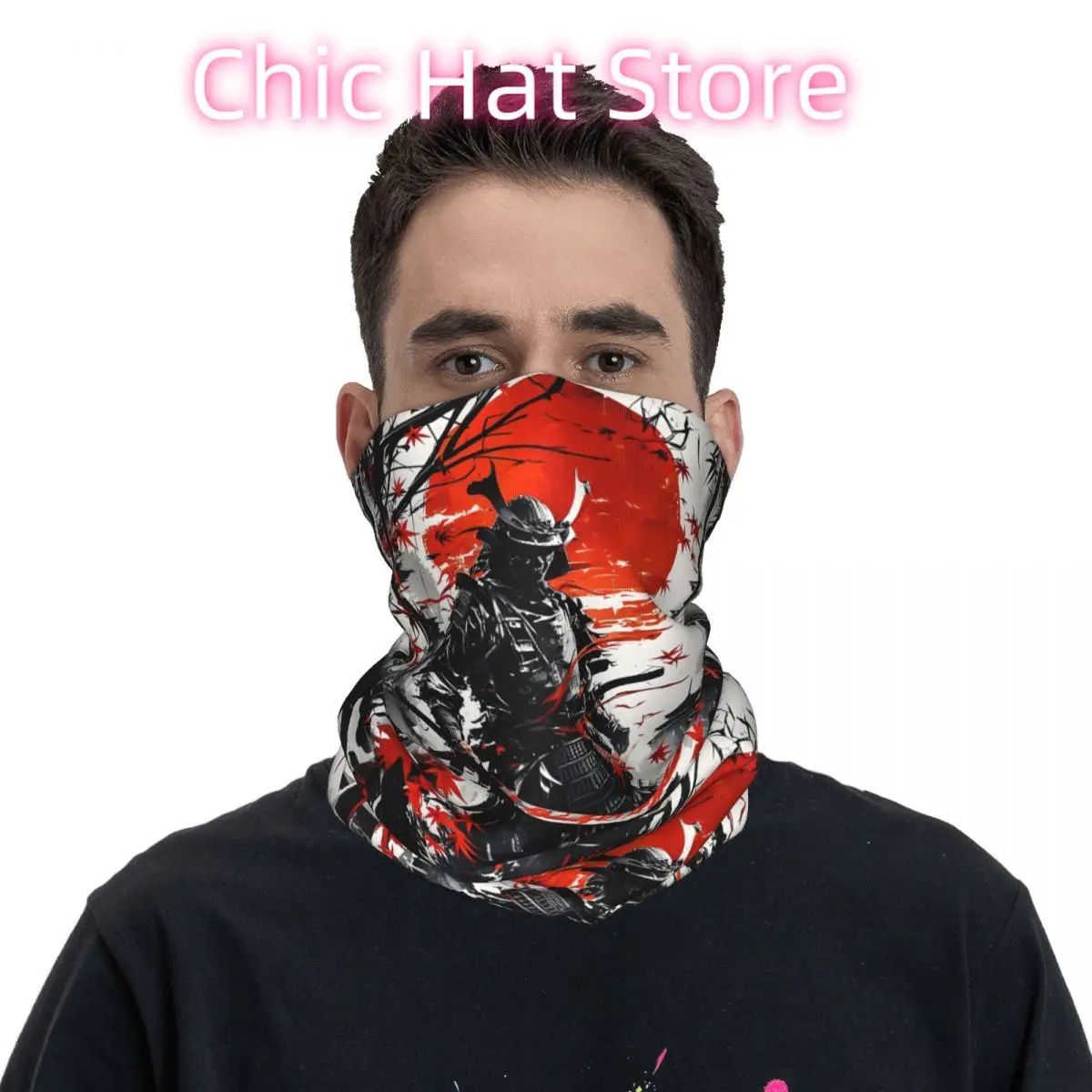 일본 사무라이 반다나 넥 커버 랩 스카프 발라클라바 사이클링 유니섹스 성인용 통기성
