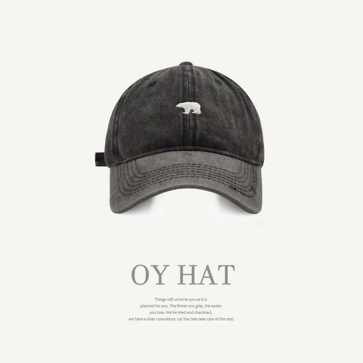 Korean Retro Washed Cotton Baseball Cap - Women's Spring/Summer Sun Hat