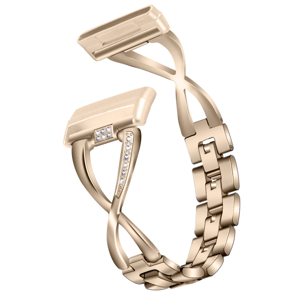Bling Bands for Fitbit Versa 3 4 Sense Metal Strap Wristband for Versa 4 / Sense 2 Men Women Replacement Bracelet Accessories