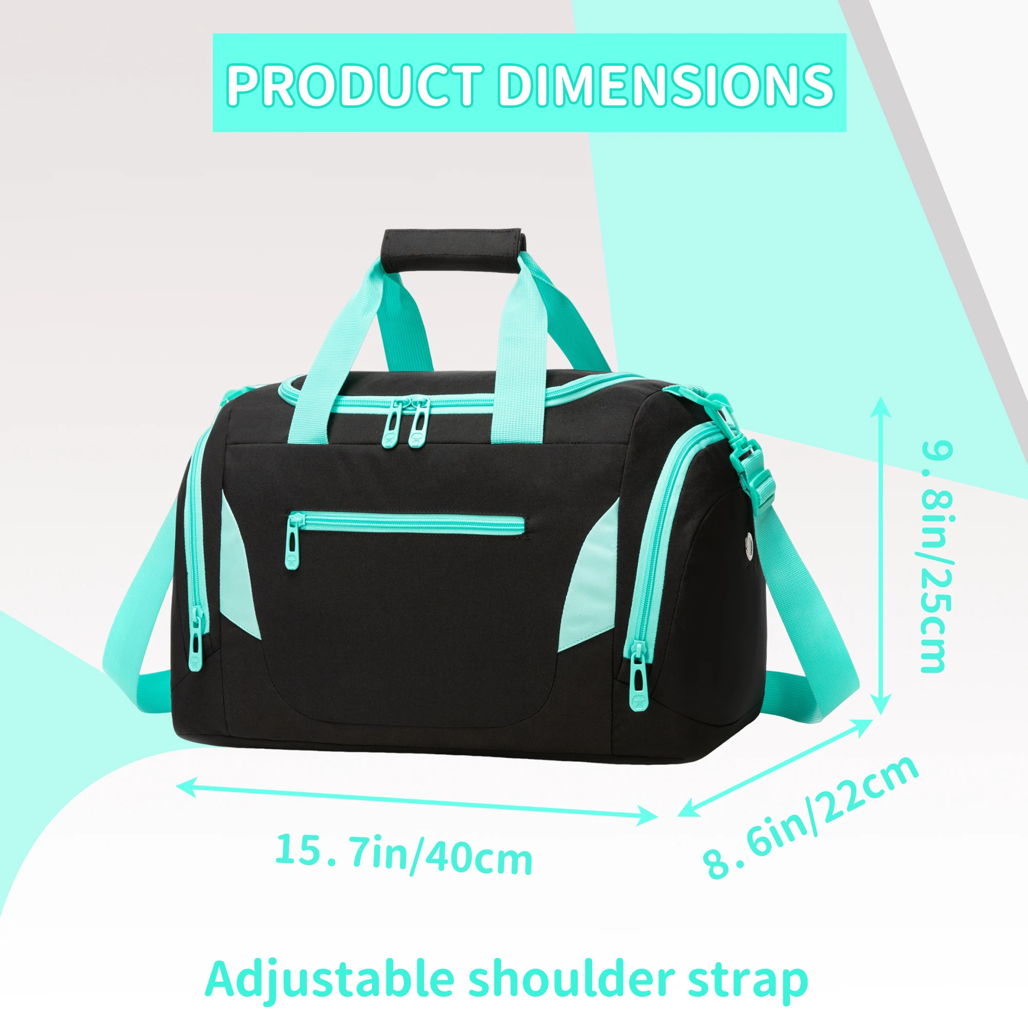 Girls & Boys Duffle Bag  Travel Overnight Sleepover Tote  Dance Gym Sports Bag with Shoe Pocket  Nice Gift for Daily Use