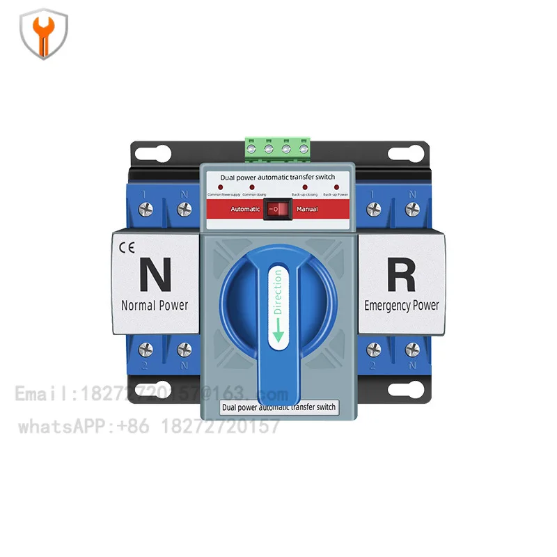 Dual power automatic transfer switch 63A single three-phase 220v standby switch circuit breaker controller ATS