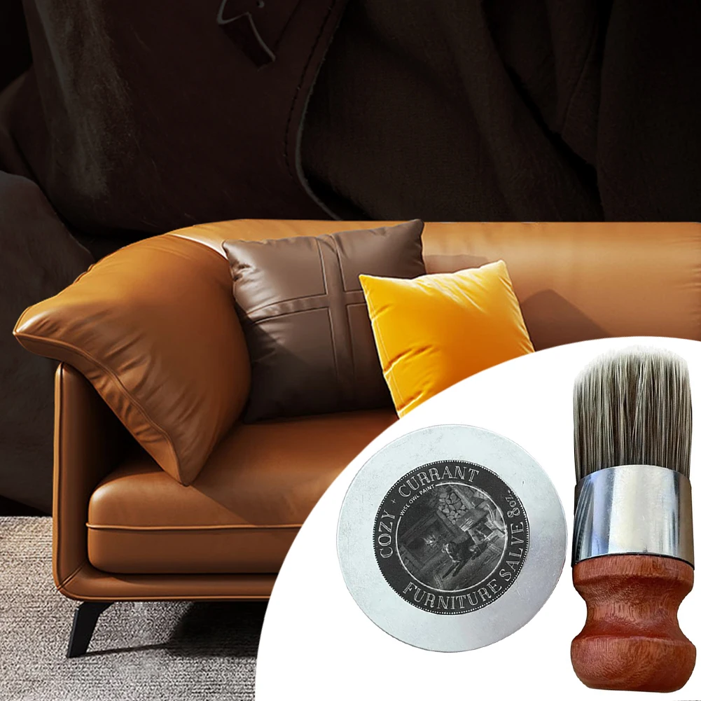 Furniture Salve Leather Salve Universal Leather Conditioner Rejuvenate & Nourish Leather Balm with Brush for Sofa Car Seats