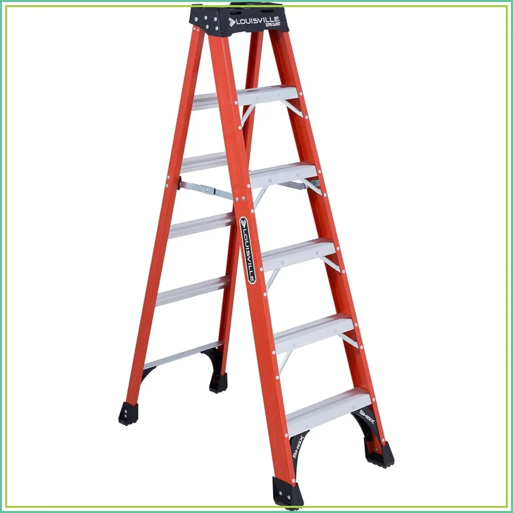 

6-Foot Fiberglass Step Ladder, 375-Pound Load Capacity, Type IAA, FS1406HD