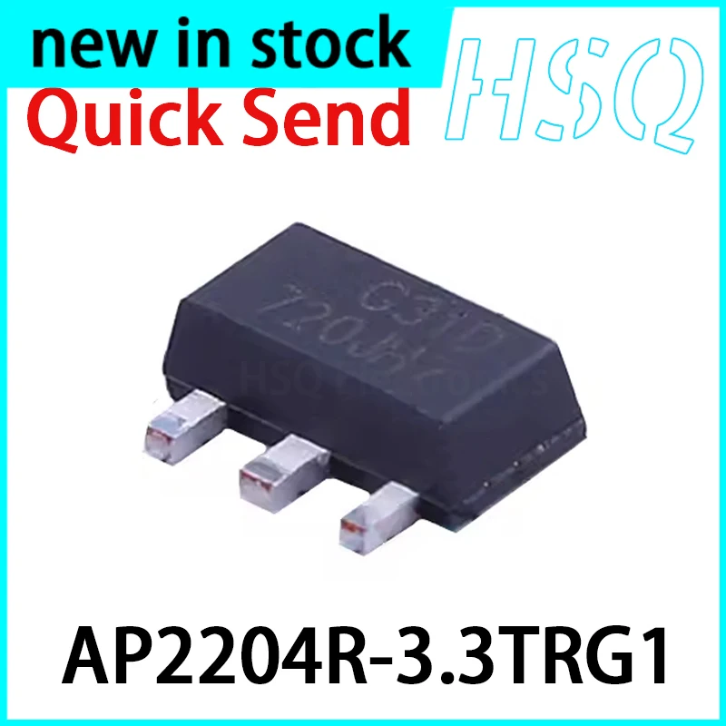 10PCS AP2204R-3.3TRG1 Screen Printed G31D SOT89 Linear Regulator Brand New in Stock