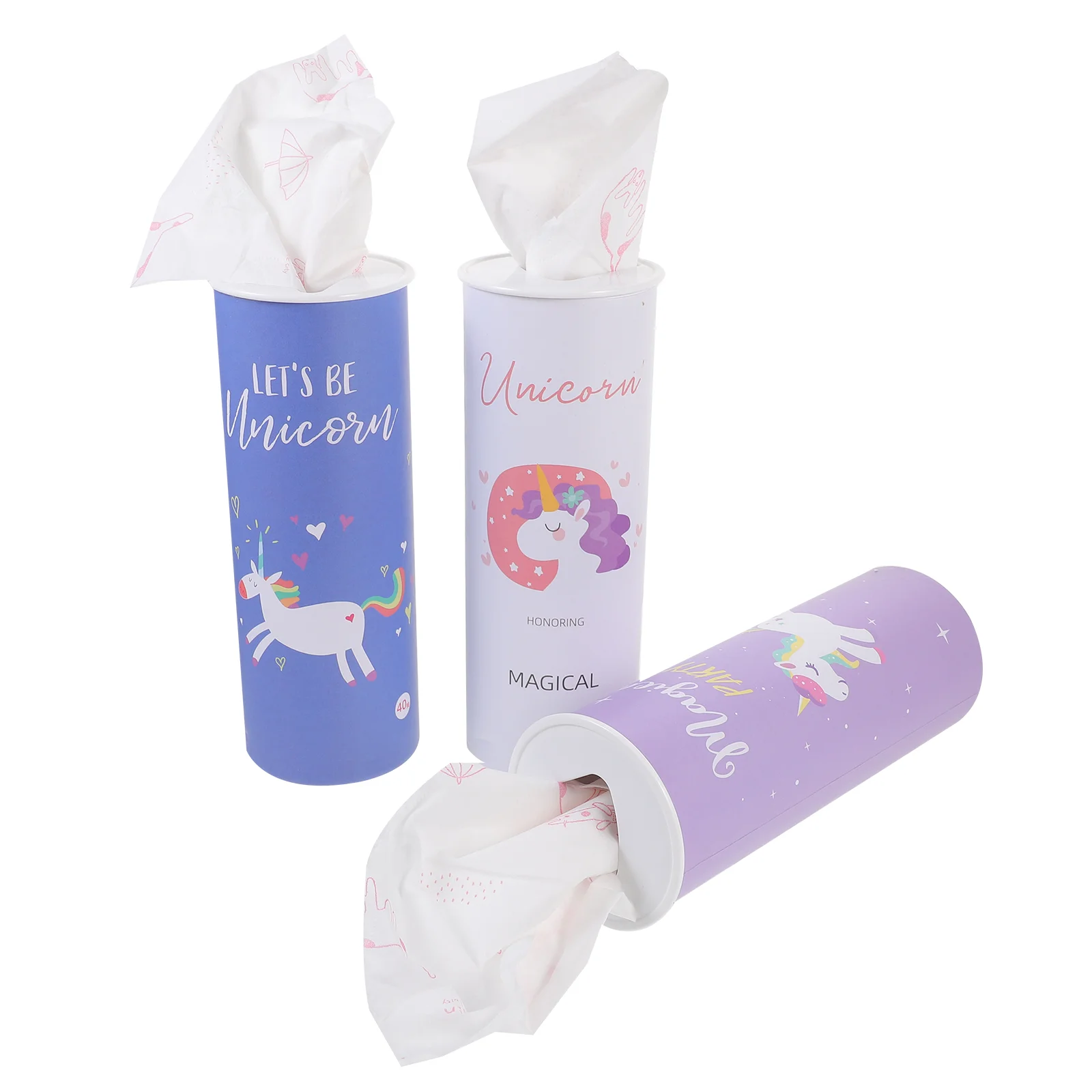 

3 Pcs Car Decor Napkins Unicorn Adorable Colorful Printing Household Table Party Paper Travel