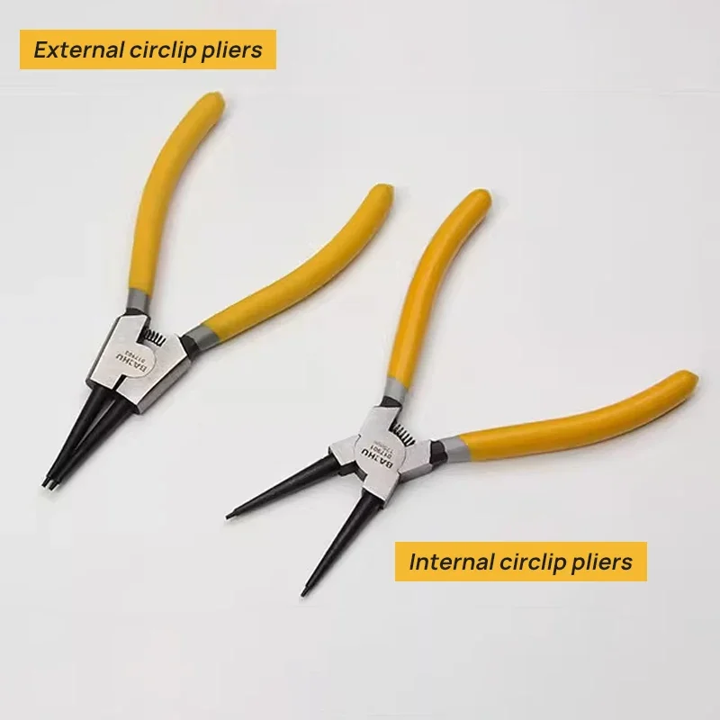 Pinze esterne interne portatili da 7 pollici Pinze di fissaggio Pinze per anelli elastici multifunzionali in acciaio al carbonio per utensili manuali