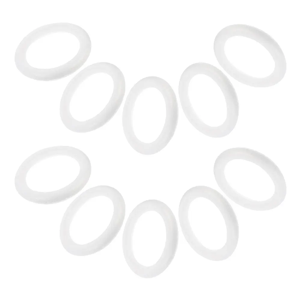 

10 Pcs Foam Circle Christmas Wreath Round Hoop Ring Decorations Frame DIY Craft Polystyrene Rings White