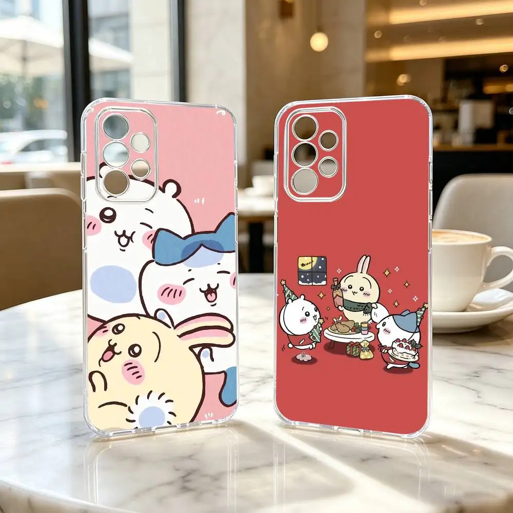 

Cute Fluffy C-Chiikawas-PC Gift Phone Case Transparent Silicone Soft For Samsung S25,S24,S21,S22,S23,S30,Ultra,S20,Plus,Fe