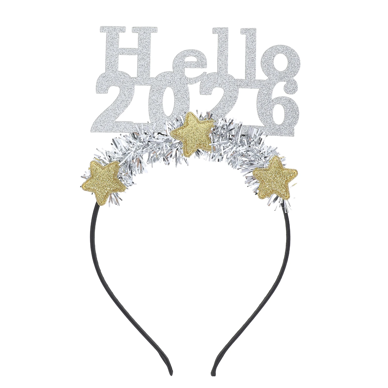 مرحبا 2026 السنة الجديدة أغطية الرأس بريق بهرج عقال حفلة صور الدعامة ناي اكسسوارات السنة الجديدة إكسسوارات الشعر #5