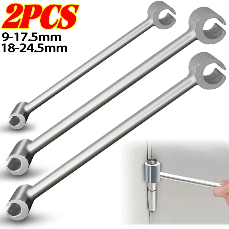

1/2Pcs Adjustable Wrench for Door Hinge Adjustment for Fire Security Doors Windows Adjustable Gap Width Repair Tool 9-24.5mm