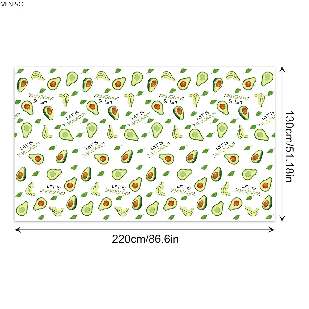 Conjuntos de talheres descartáveis para festa de aniversário, frutas tropicais, abacate, prato, banner suspenso, decoração do chuveiro do bebê, verão