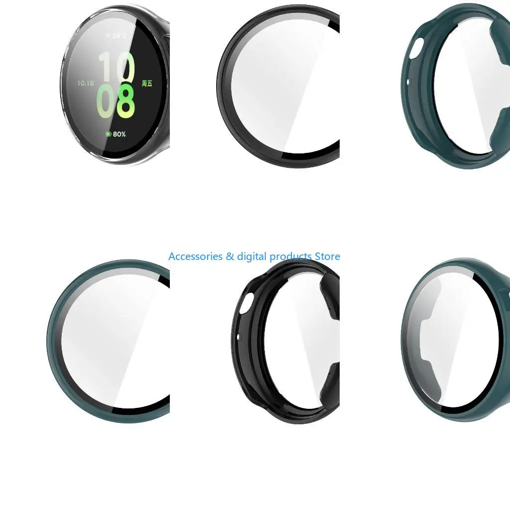77JD Case Screen Protectors for Watch Fit 44mm Full Coverage Frame Protective Bumper