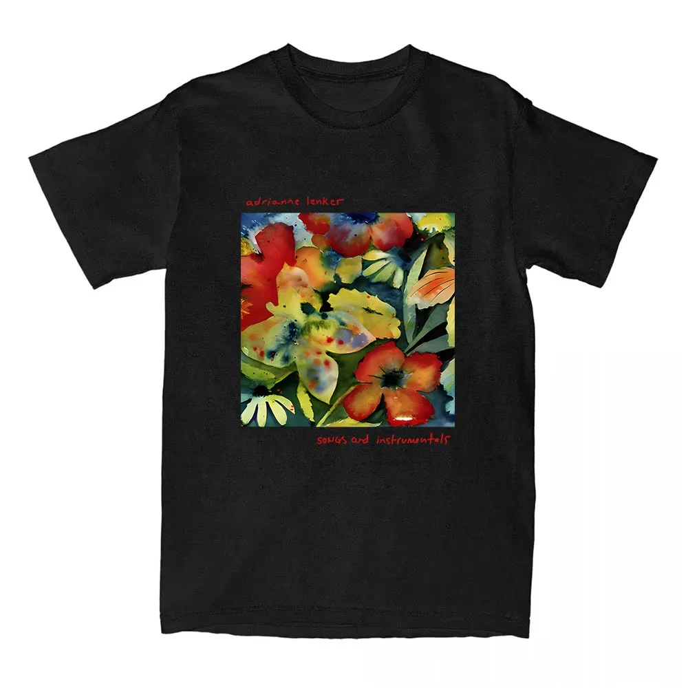 

2025 Summer New Song and Instrument T-Shirt Singer Adrianne Lenker Printed T-Shirt Short Sleeve Cotton Soft T-Shirt Large Size