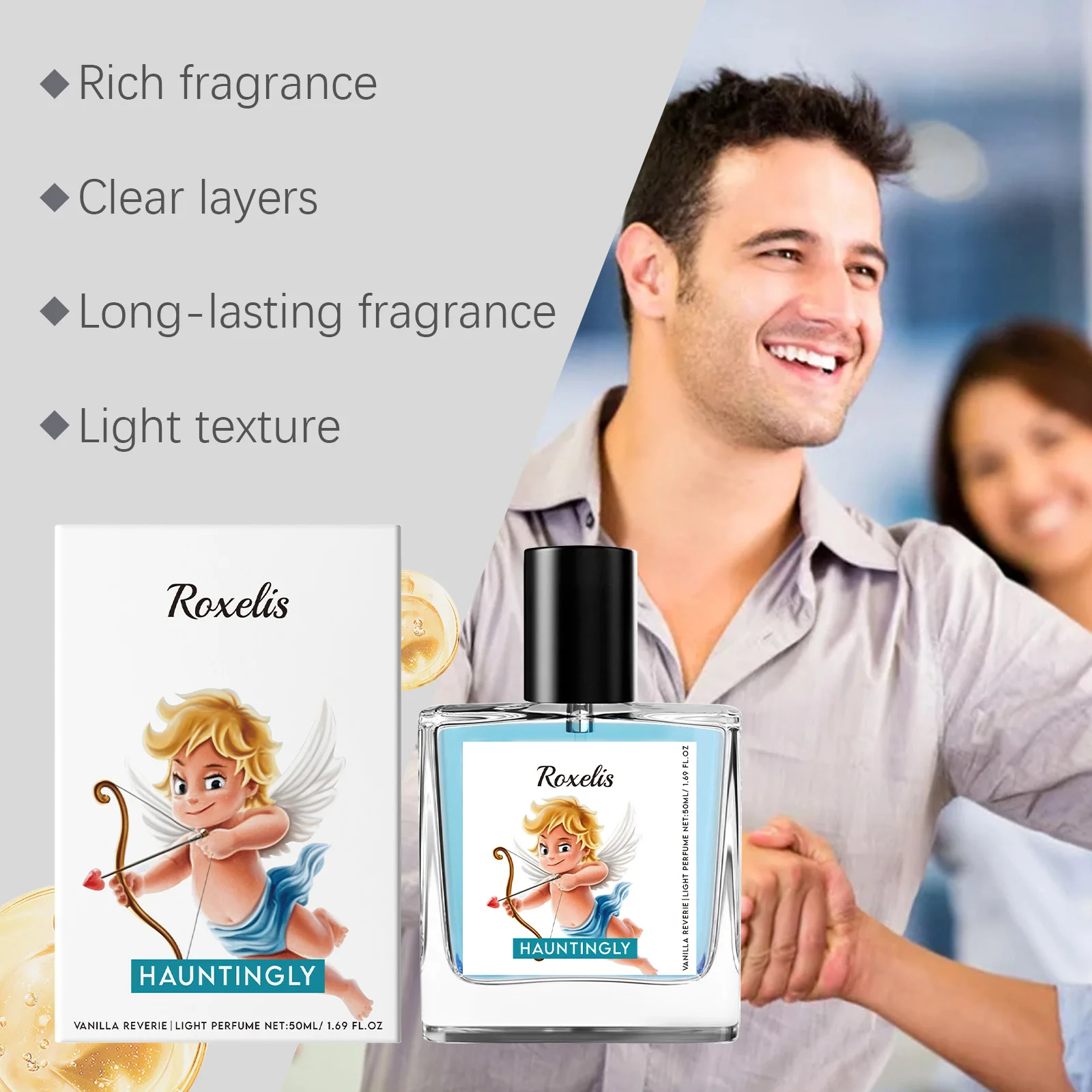 Amor-Hypnose-Parfüm, Original-Pheromon, verbesserte Düfte, Vanilla Reverie, langanhaltender Gentleman-Parfümduft, frisch