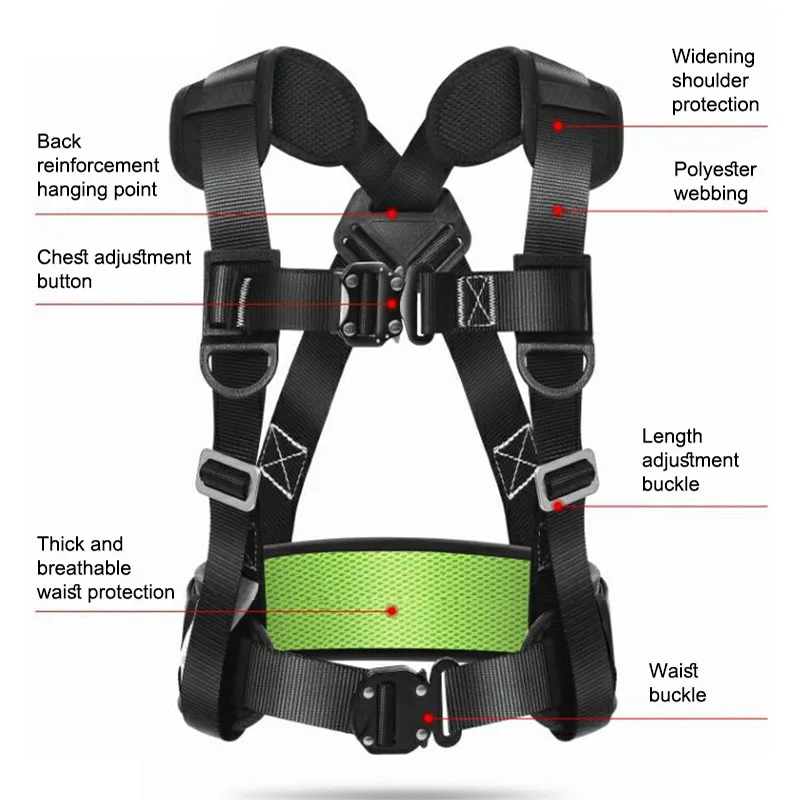 Safety Belt High-altitude Work Safety Harness Outdoor Climbing Training Electrician Construction Protective Equipment