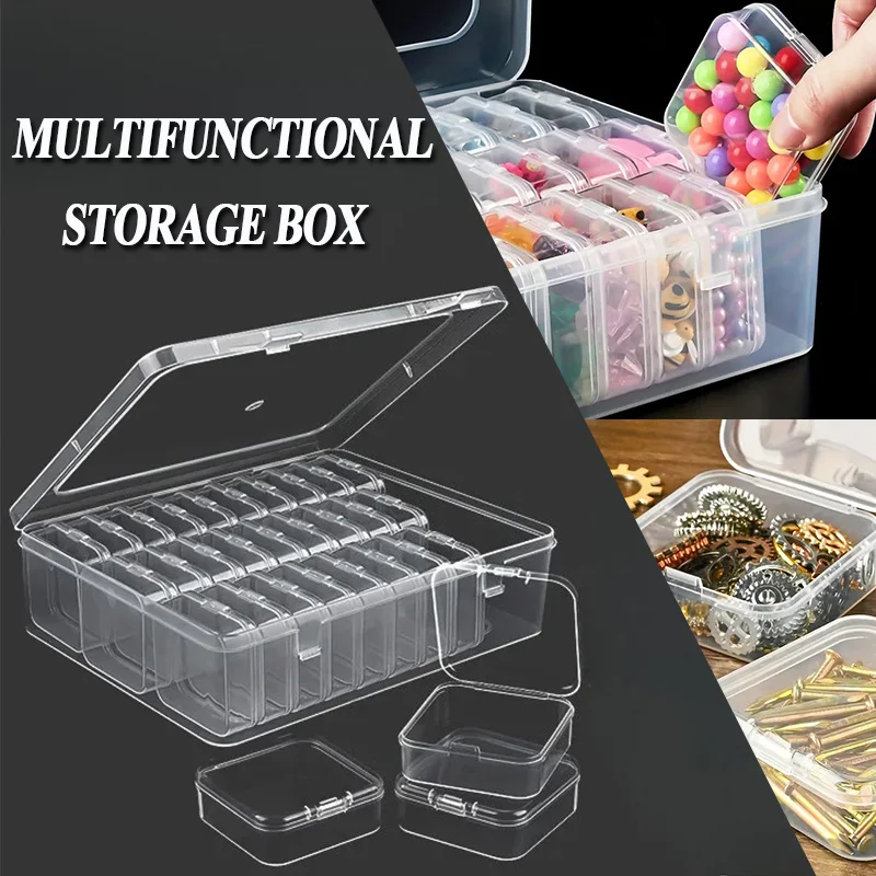 Jewelry Storage Boxes Set 4/12/15/30 Grids Multifunctional Storage Box DIY Craft Accessories Craft Storage Bead Organizer Box