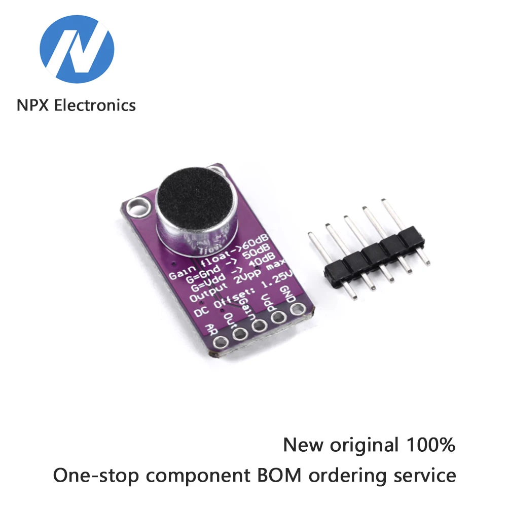 

MAX9814 microphone amplifier module, AGC low-noise MIC pickup microphone