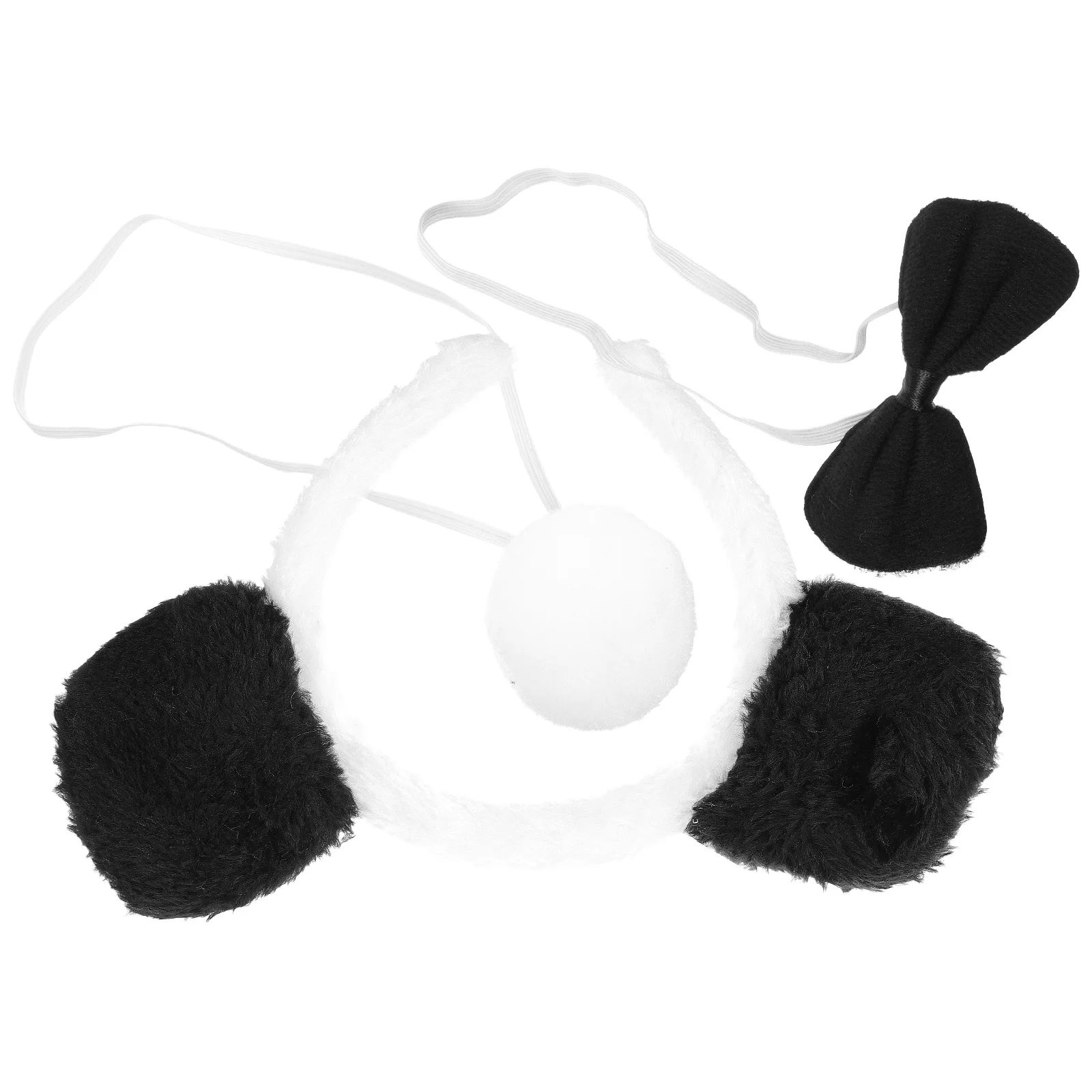 子供のための動物のヘッドバンド,パンダのコスプレ,蝶ネクタイの尾,ウサギのスーツ,フランネルの耳の装飾