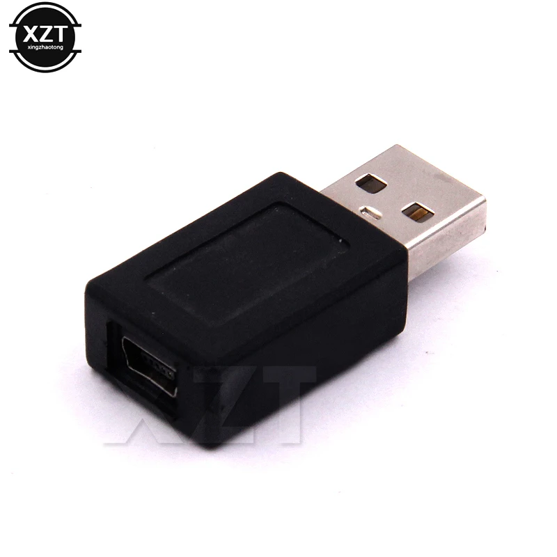 1PC NEW High Quality USB 2.0 Male To Mini 5-Pin Female Plug Connector Converter USB Adapter