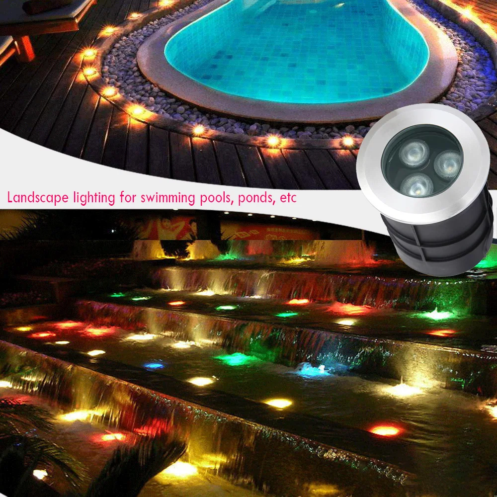 Imagem -06 - Corpo Impermeável ao ar Livre da Lâmpada de Iluminação Subaquática da Piscina Led Underlight 75 mm 3w 6w 10w 12v24v Ip68 Aço Inoxidável