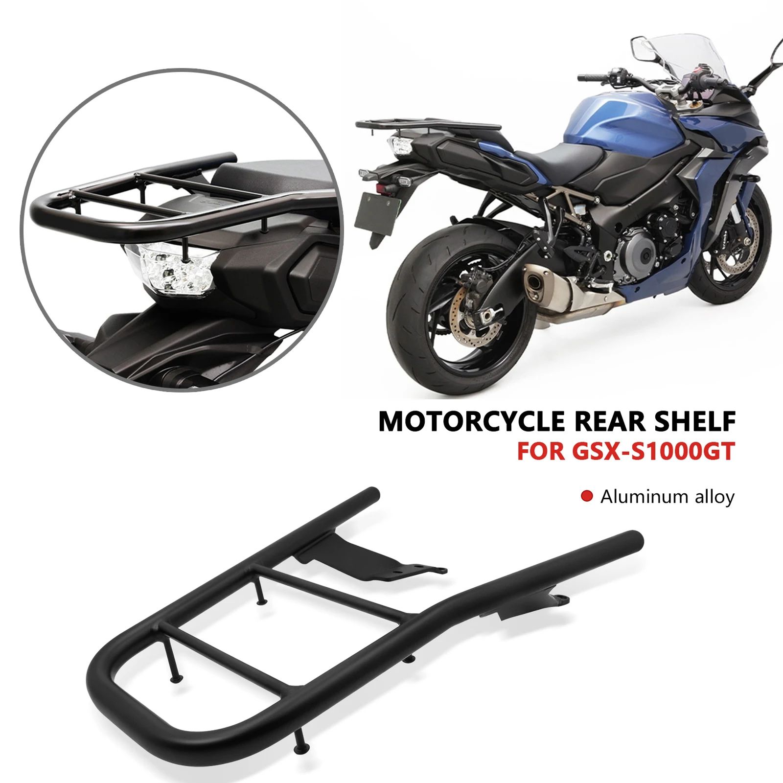 

Для GSX-S1000GT GSX S1000GT 2022-2025 задняя съемная спинка багажника грузовой поддержки держатель кронштейн грузовой хвостовой стойки