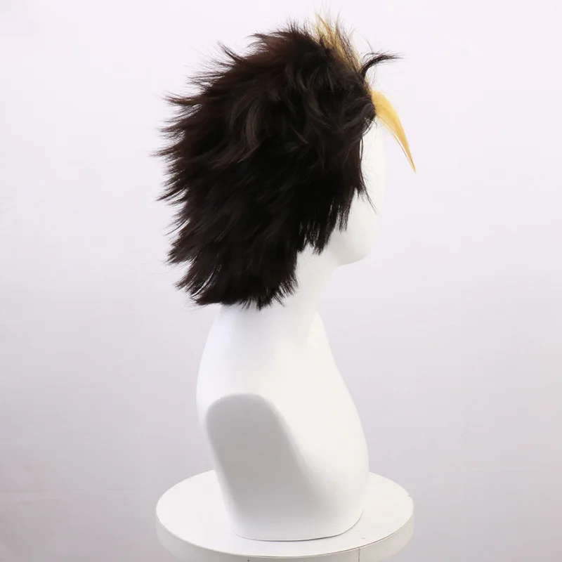 Volleyball Boys!! / A Wig Of A Big Pompadour With A Tuft Of Yellow Hair Cosplay Wig High-temperature Silk Rose Inner Net